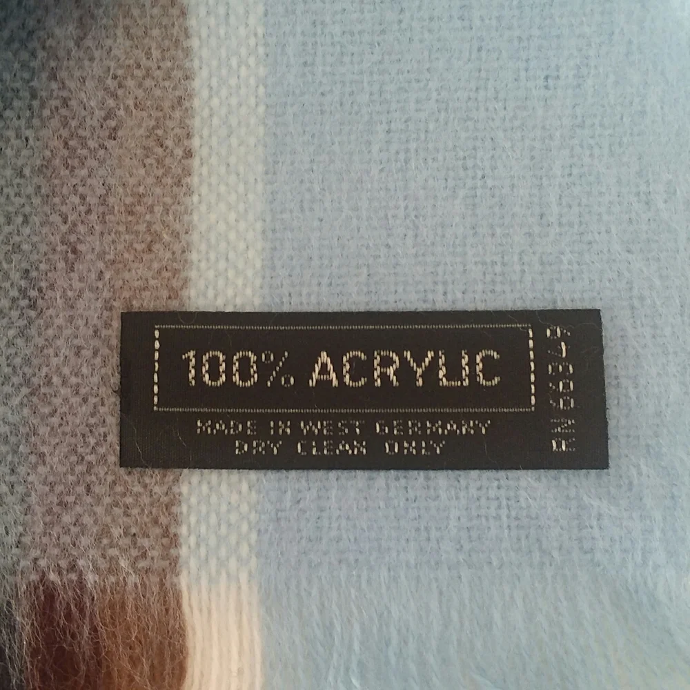 100% Brushed Acrylic Mens Plaid Scarf